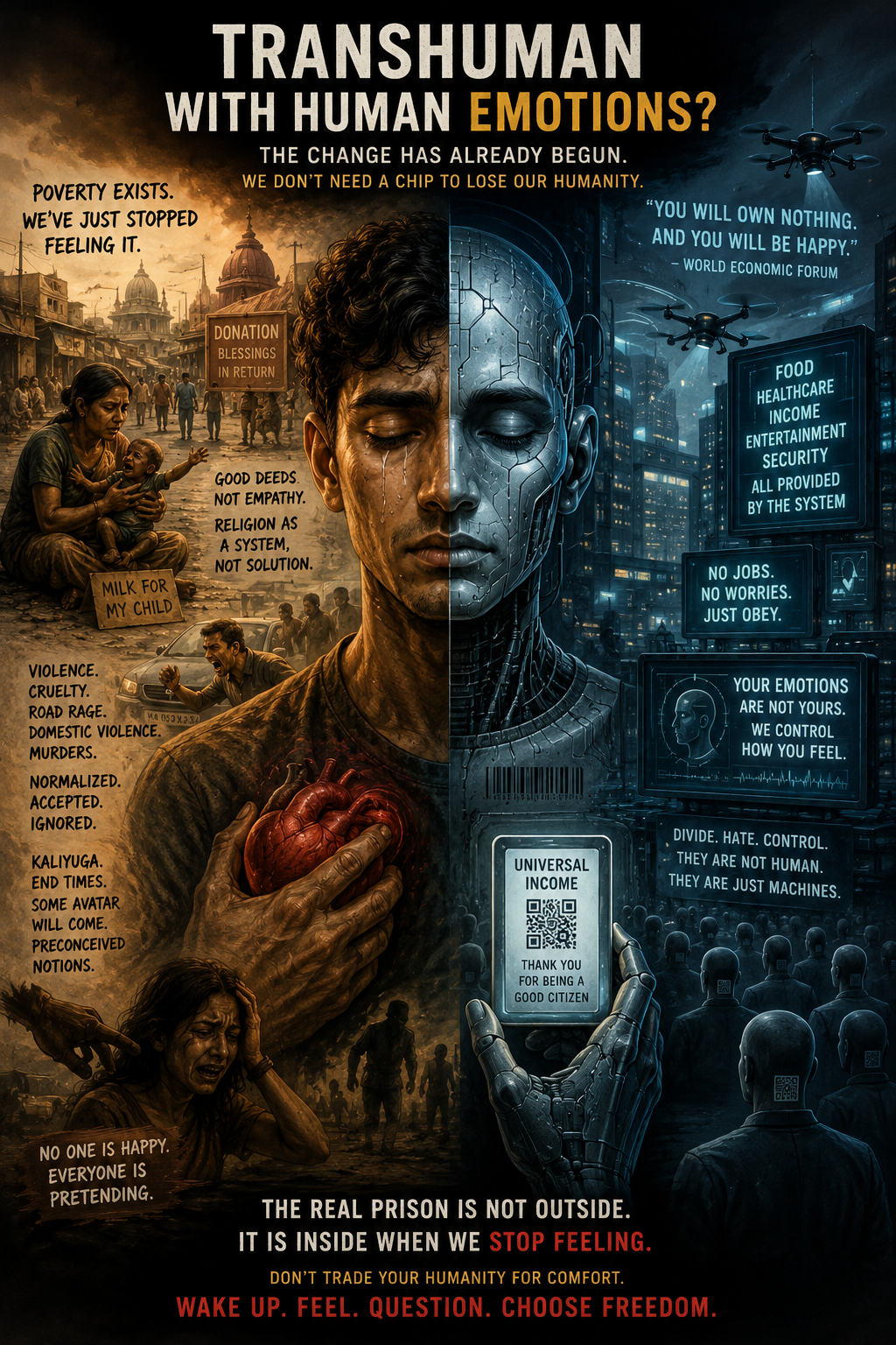 Transhuman and Human Emotions
